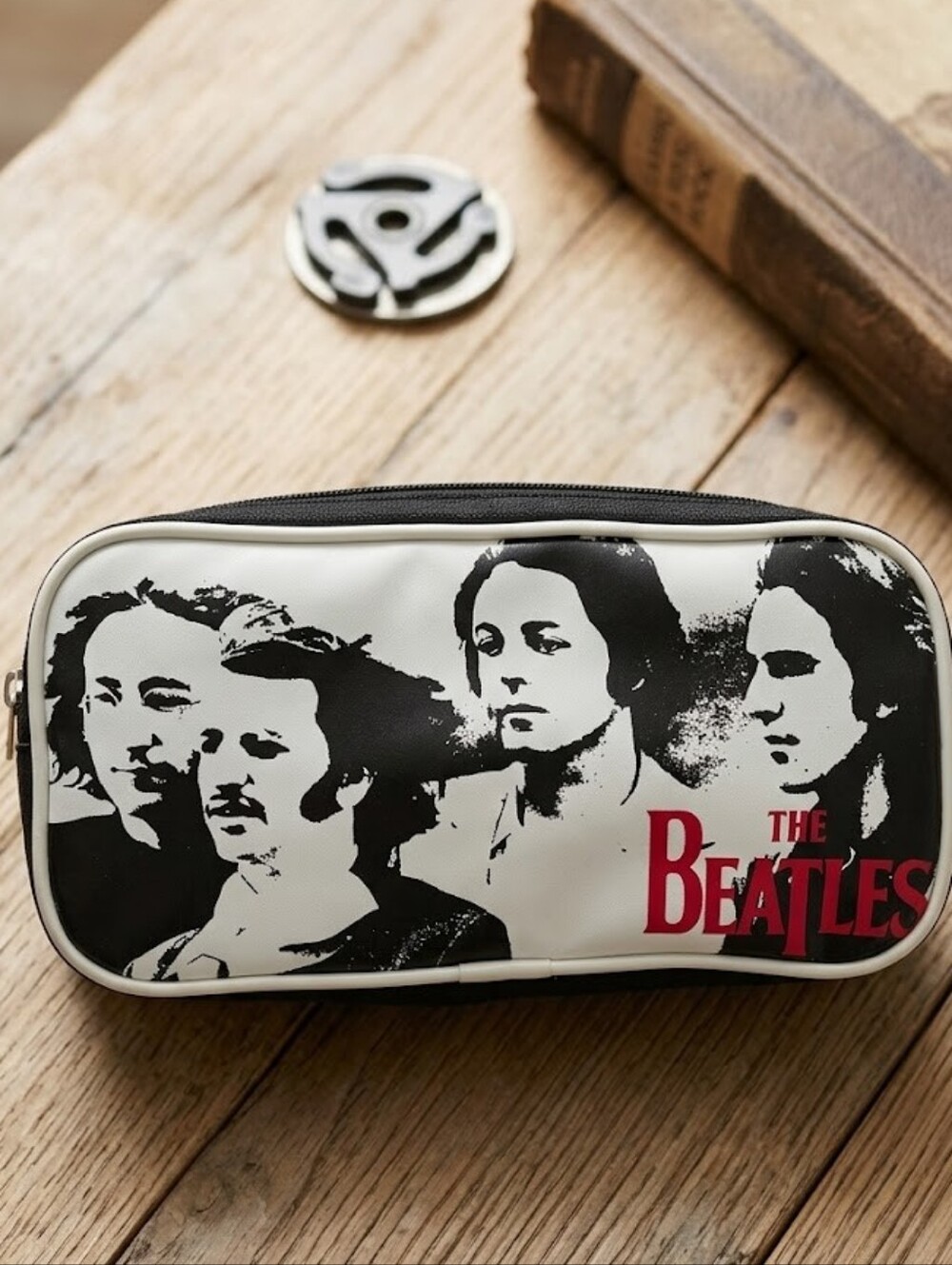 The Beatles Graphic Black & White Zip Pouch Pencil Case Back To School